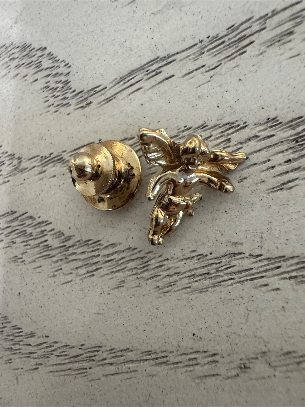 Gold Cherub Brooch Pin - Women's Accessories